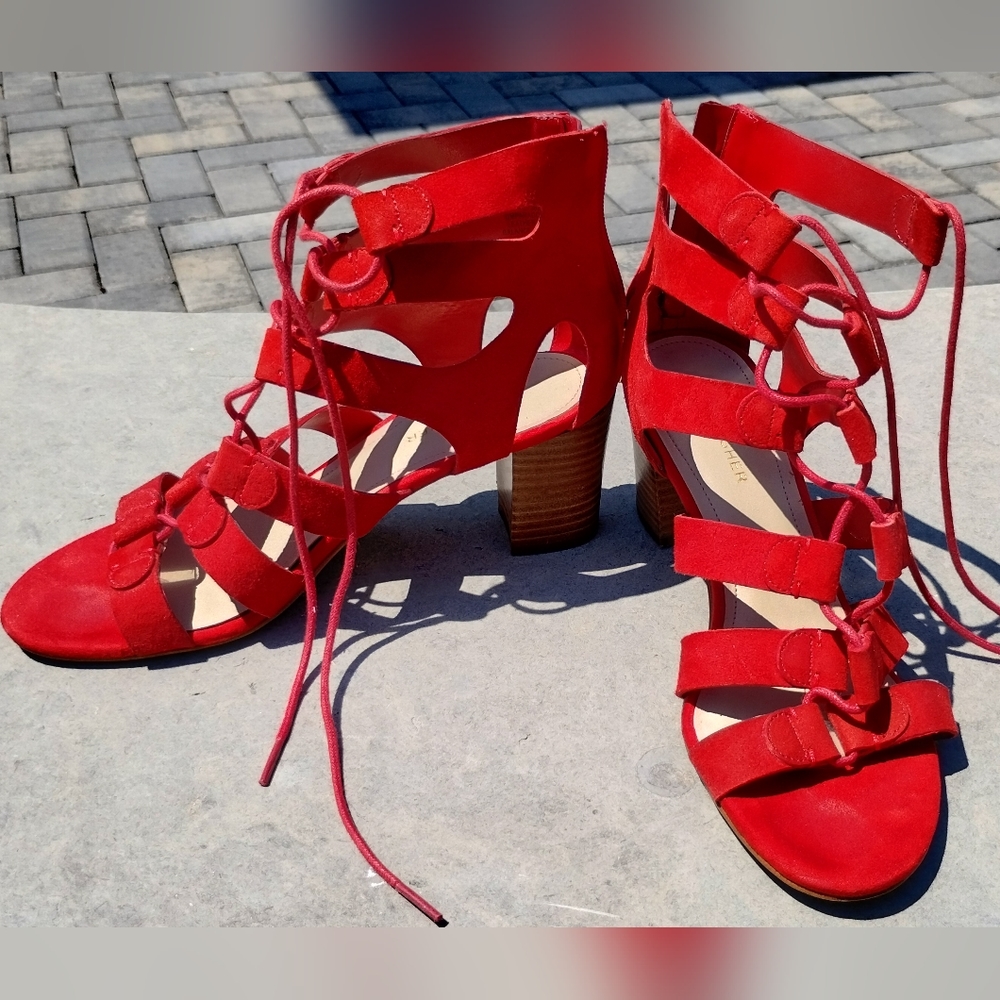 Marc Fisher Red Strap Heels